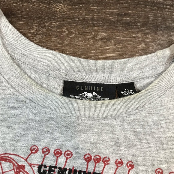 Harley-Davidson Motorcycles Men’s Genuine Gray Motor Skull T-Shirt Size XL - Picture 6 of 6